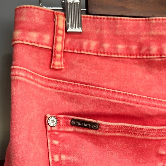 Pink Celebrity Jean Shorts | Style# CJ3502F57  - Teens/Juniors Size 9 - Picture 6 of 10